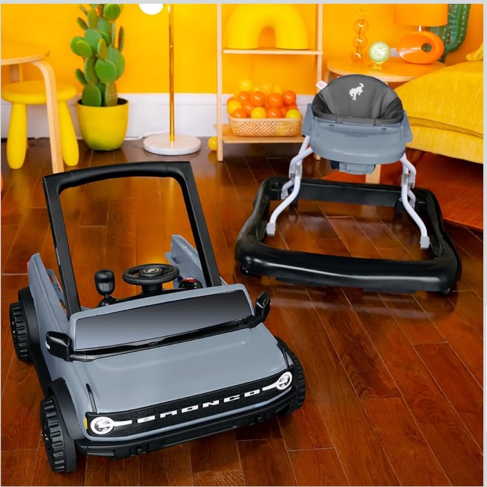 Ford Bronco 4-in-1 Blue Grey Baby Activity Center & Push Walker